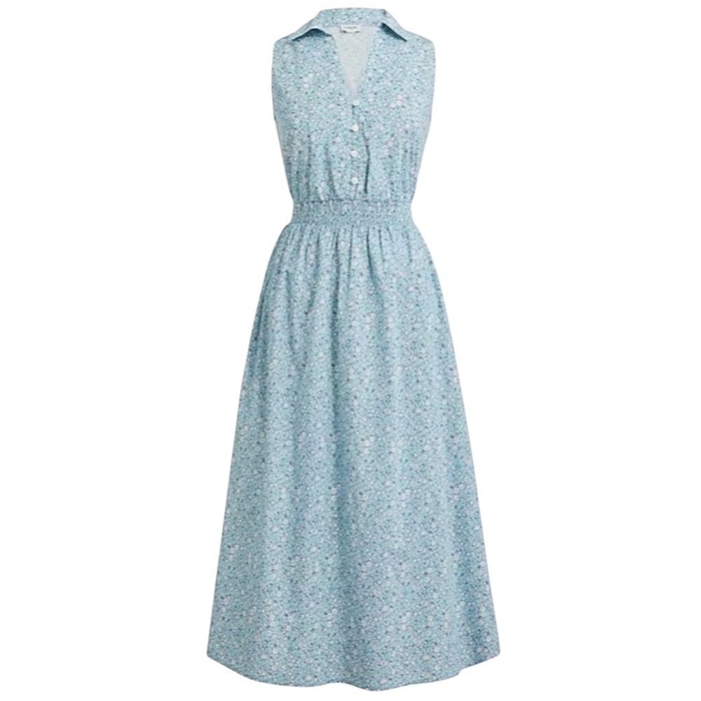 *NWT* J. Crew Printed Collared Midi/Maxi Dress